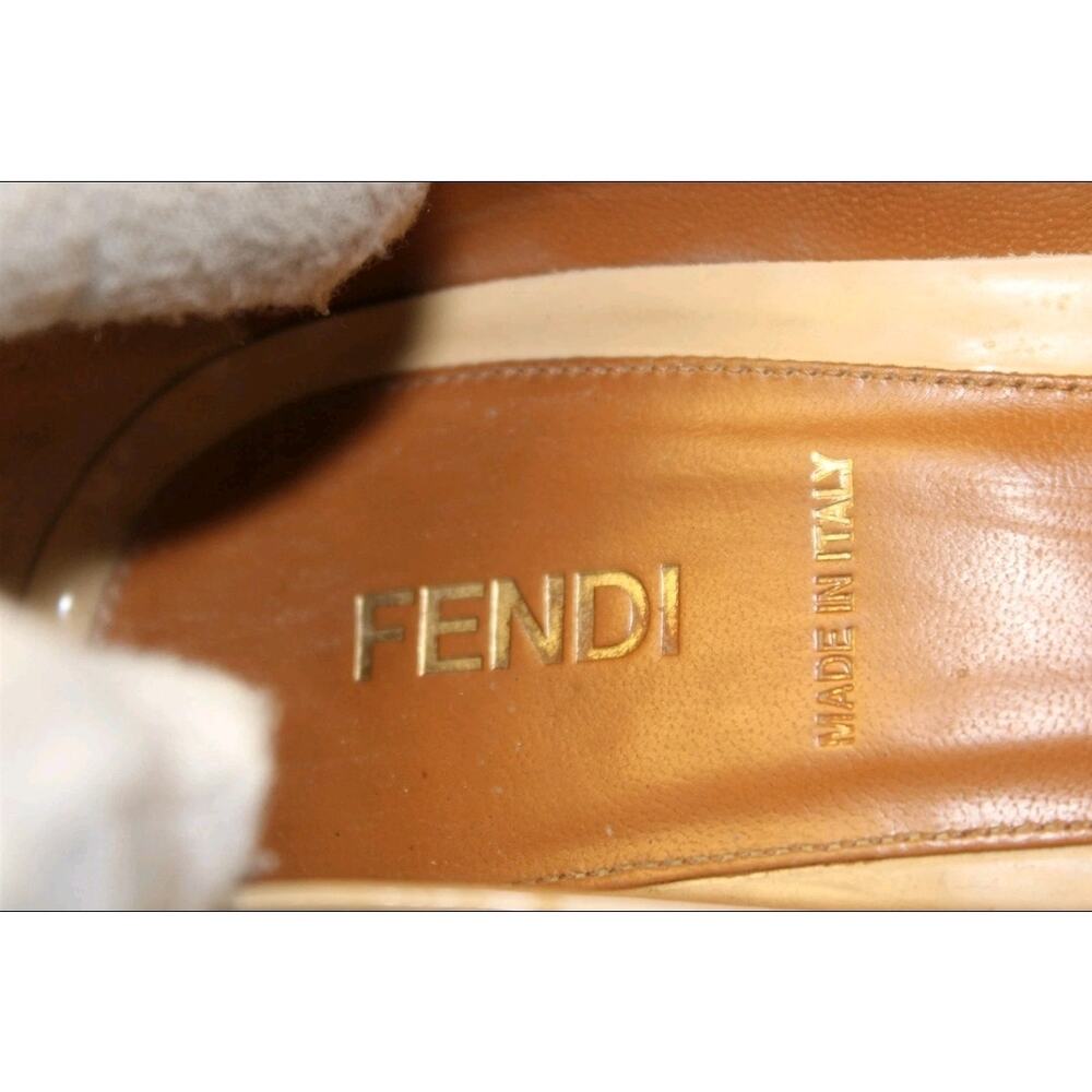 Fendi Nude Patent Leather Mid Heeled Pumps Italy 8 38.5 - Picture 10 of 16